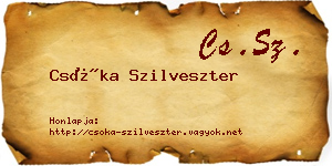 Csóka Szilveszter névjegykártya